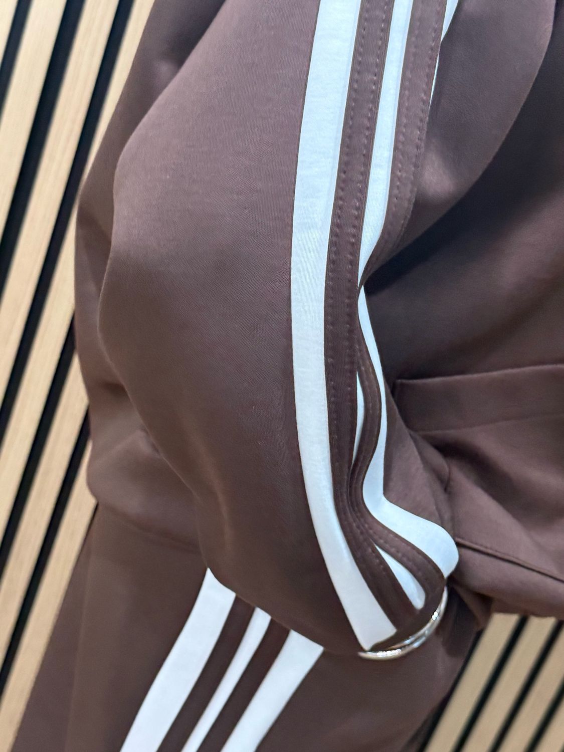 Sporty Stripe Co-Ord Set - Chocolate