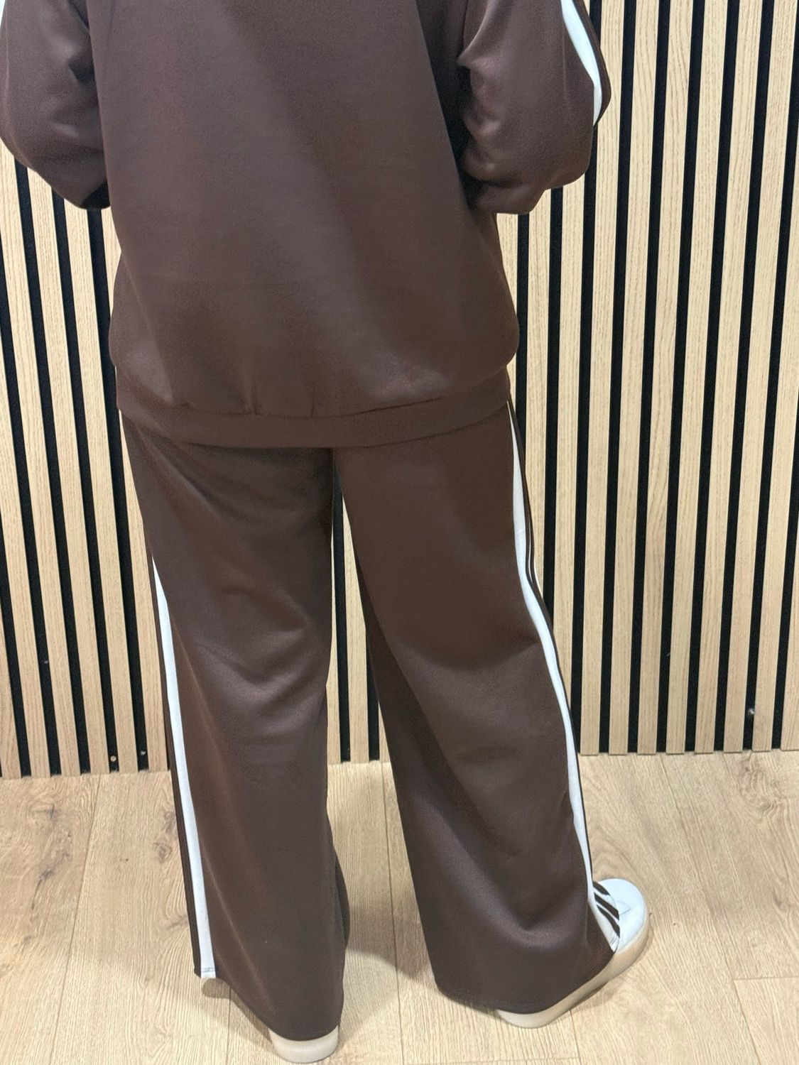 Sporty Stripe Co-Ord Set - Chocolate