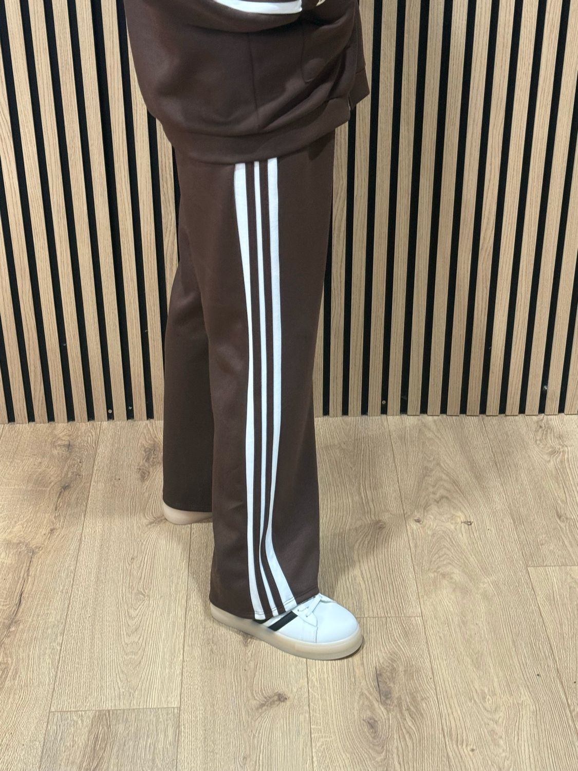 Sporty Stripe Co-Ord Set - Chocolate