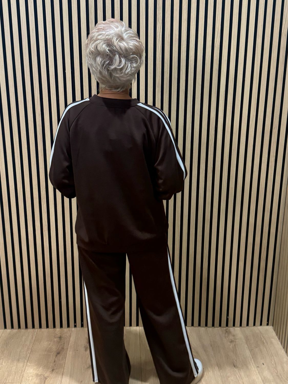 Sporty Stripe Co-Ord Set - Chocolate