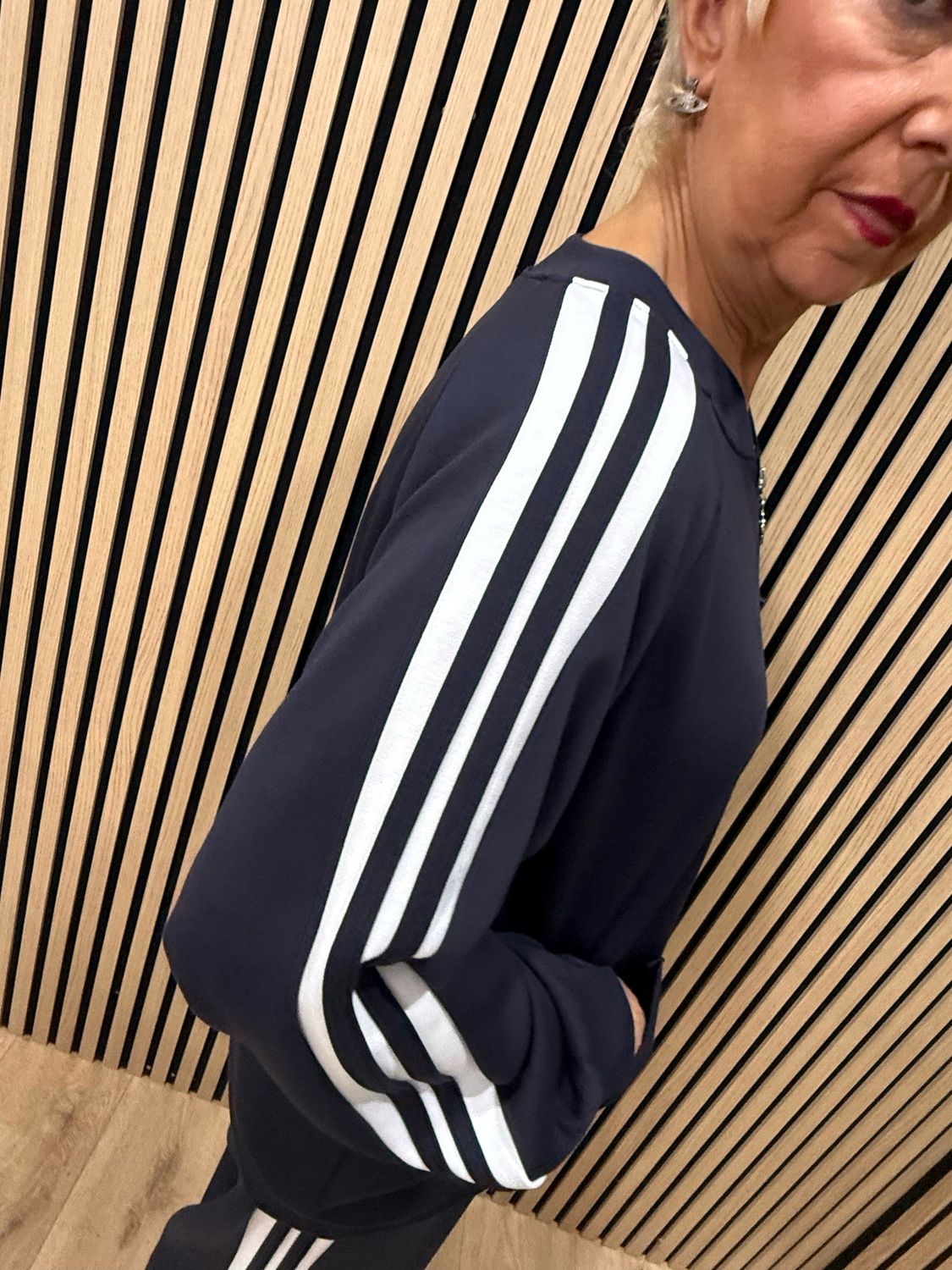 Sporty Stripe Co-Ord Set - Navy