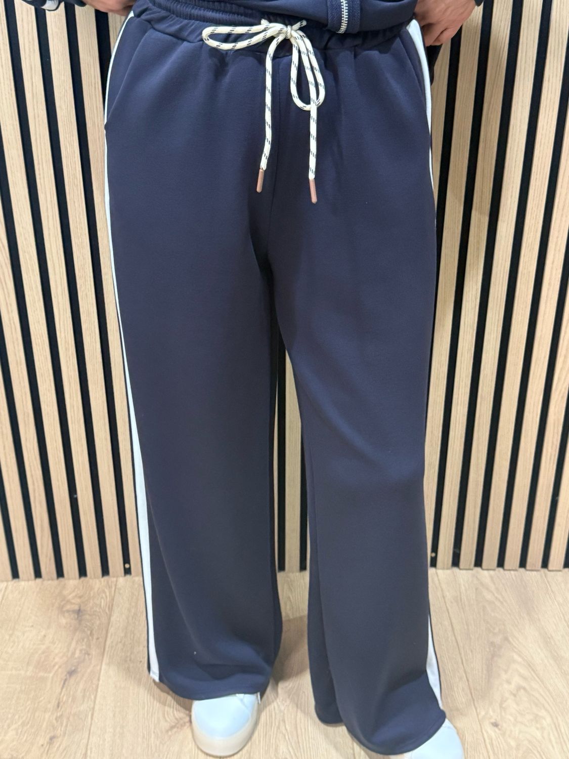 Sporty Stripe Co-Ord Set - Navy