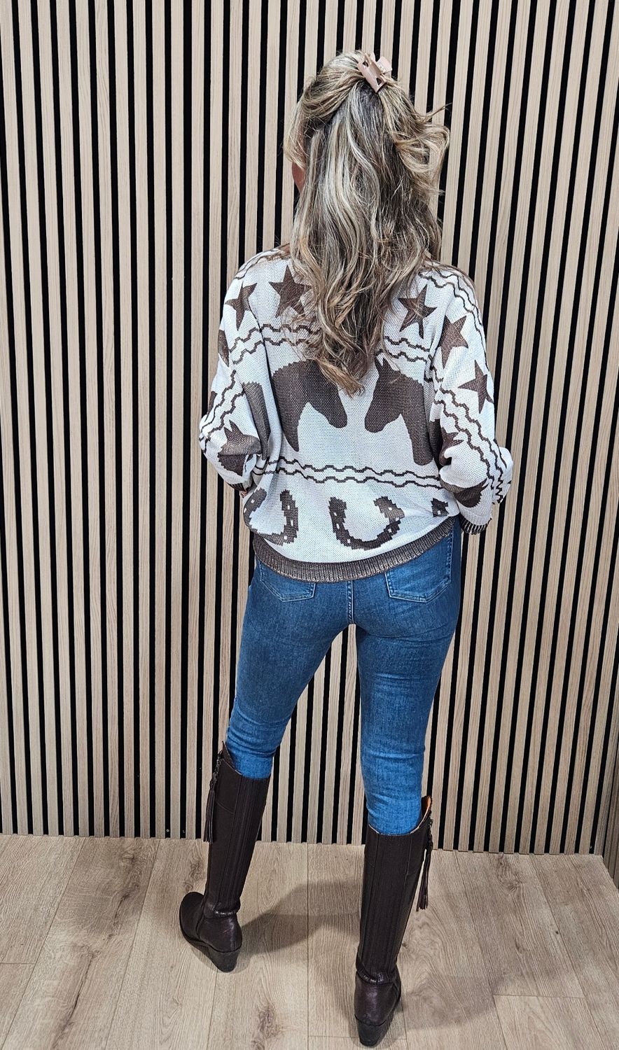 Equestrian Shimmer Knit Top