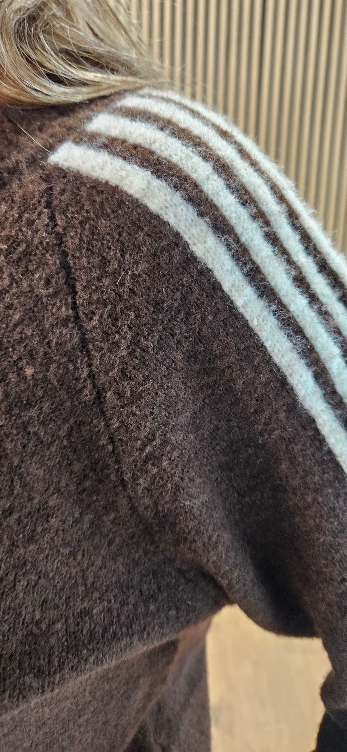Star &amp; Stripe Knit Jumper - Chocolate