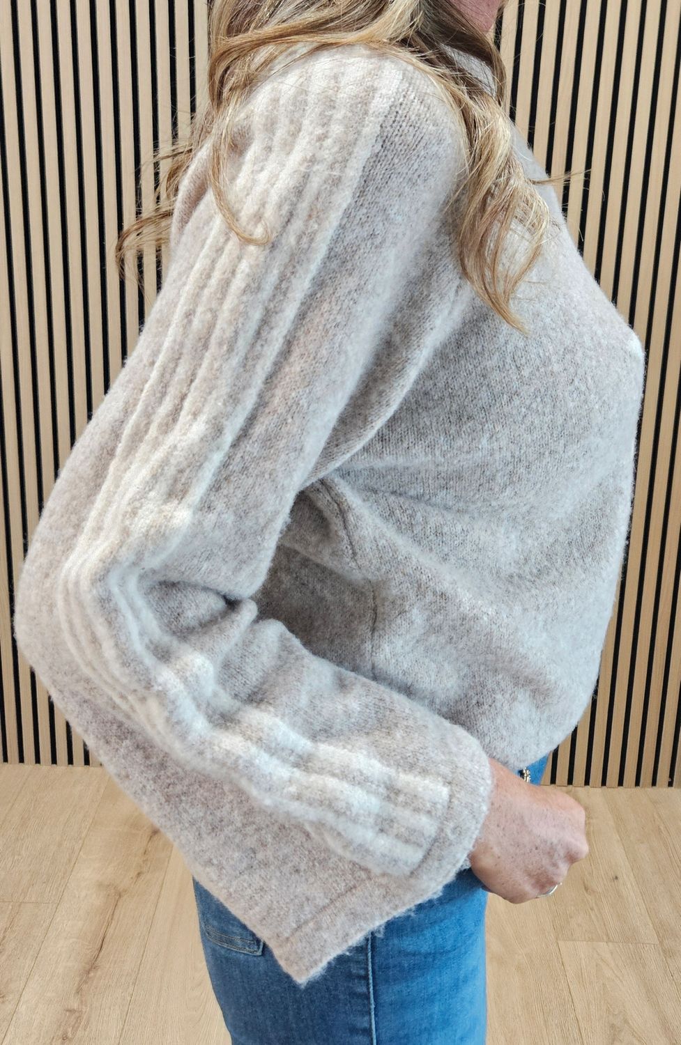 Star &amp; Stripe Knit Jumper – Oatmeal &amp; Cream
