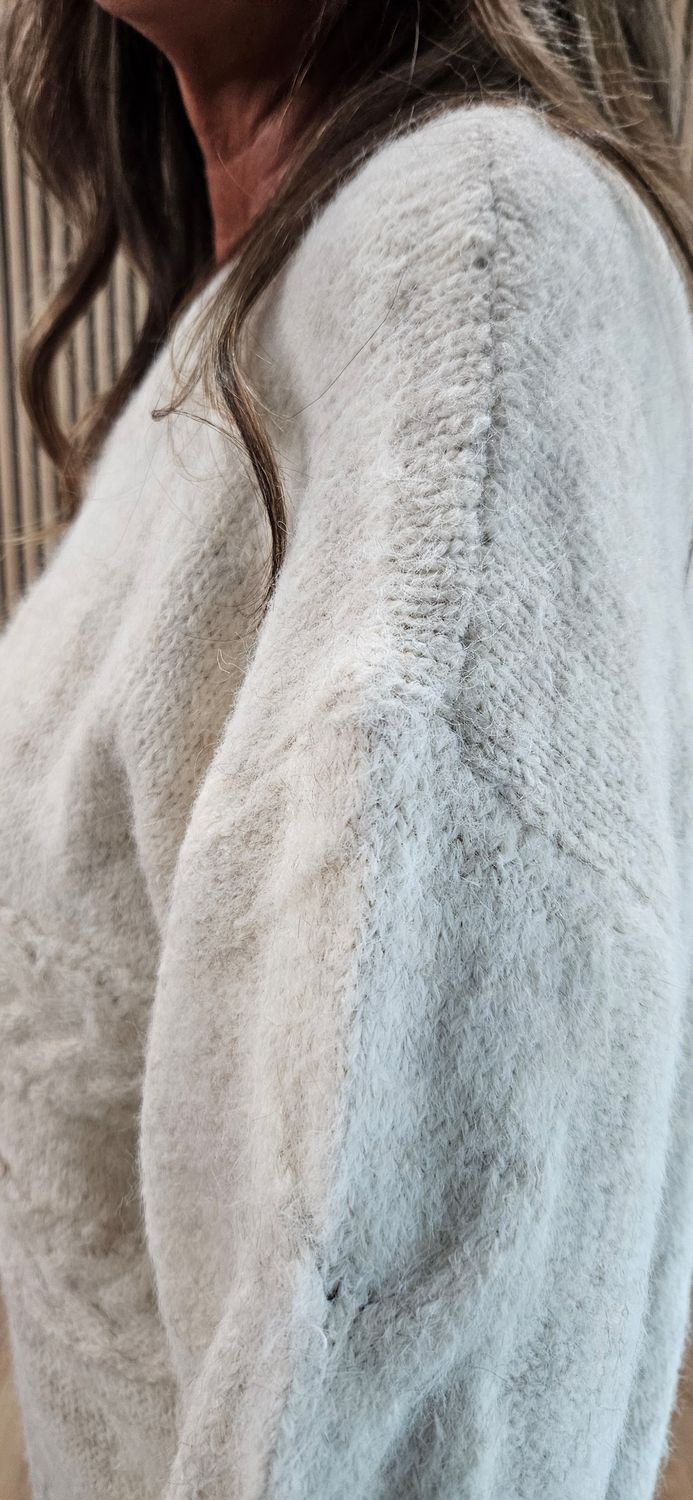 Cable Bow Detail Jumper – Cream
