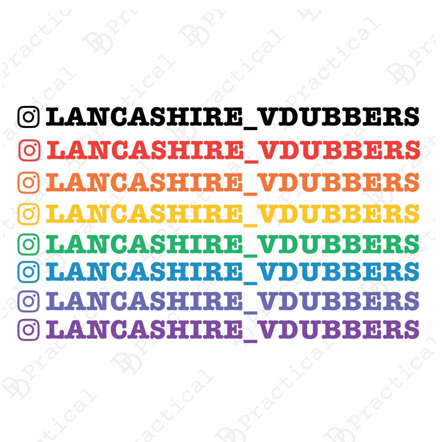 Lancashire VDubbers Official Instagram Stickers