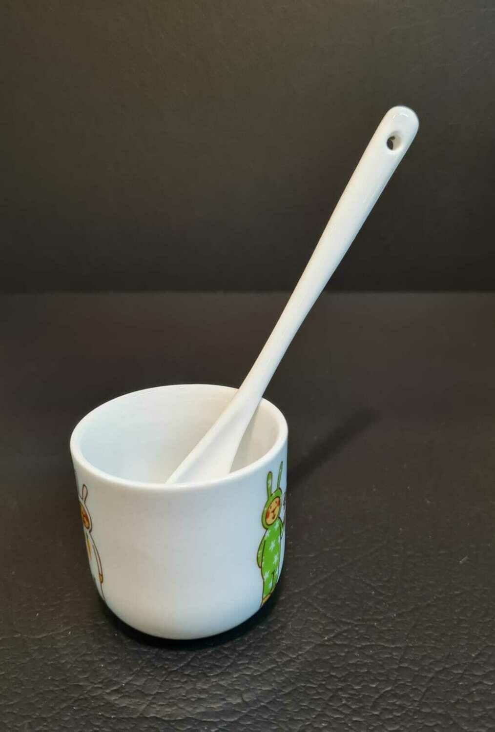 Eierbecher-Löffel-Set "Hasenbande" - räder-Design