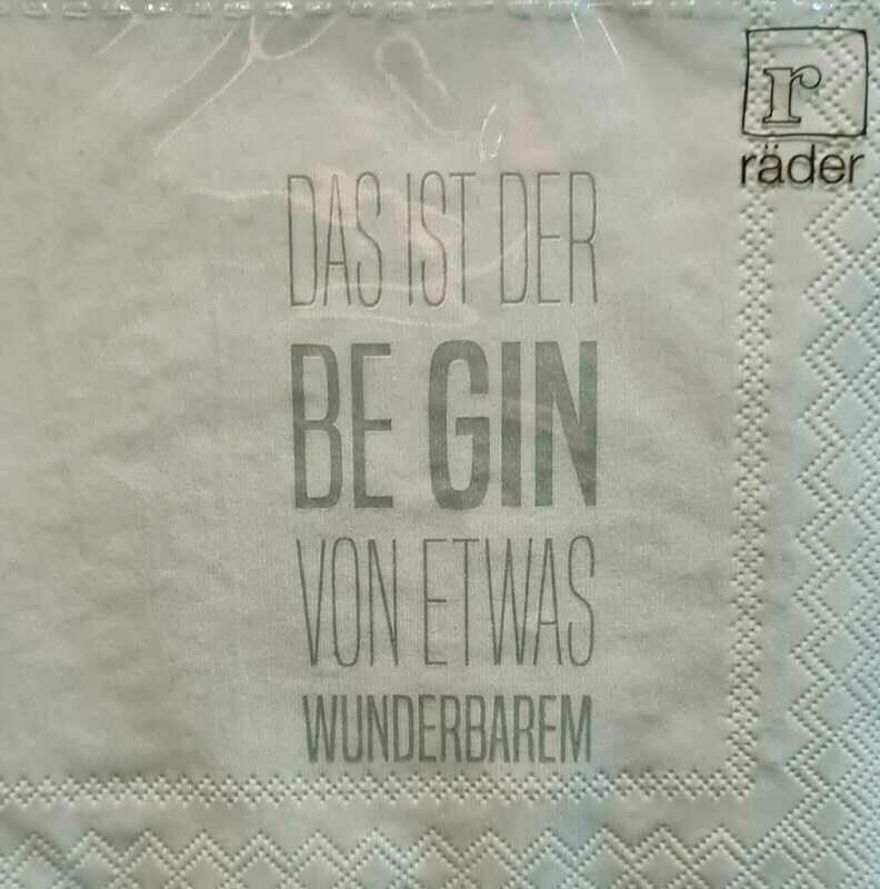 Cocktailservietten Cocktailservietten "Be Gin" - räder-Design