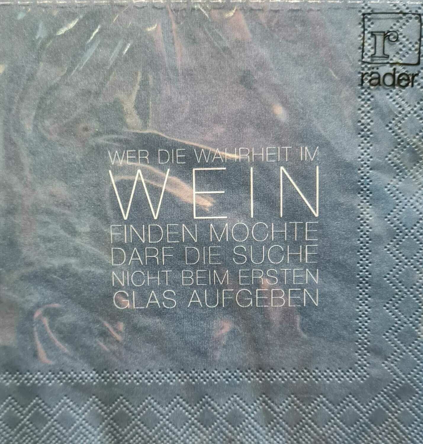 Cocktailservietten "Wahrheit liegt im Wein" - räder-Design