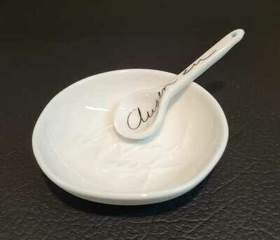 Kleine Schale "Mund auf, Augen zu", mit Löffel - räder-Design