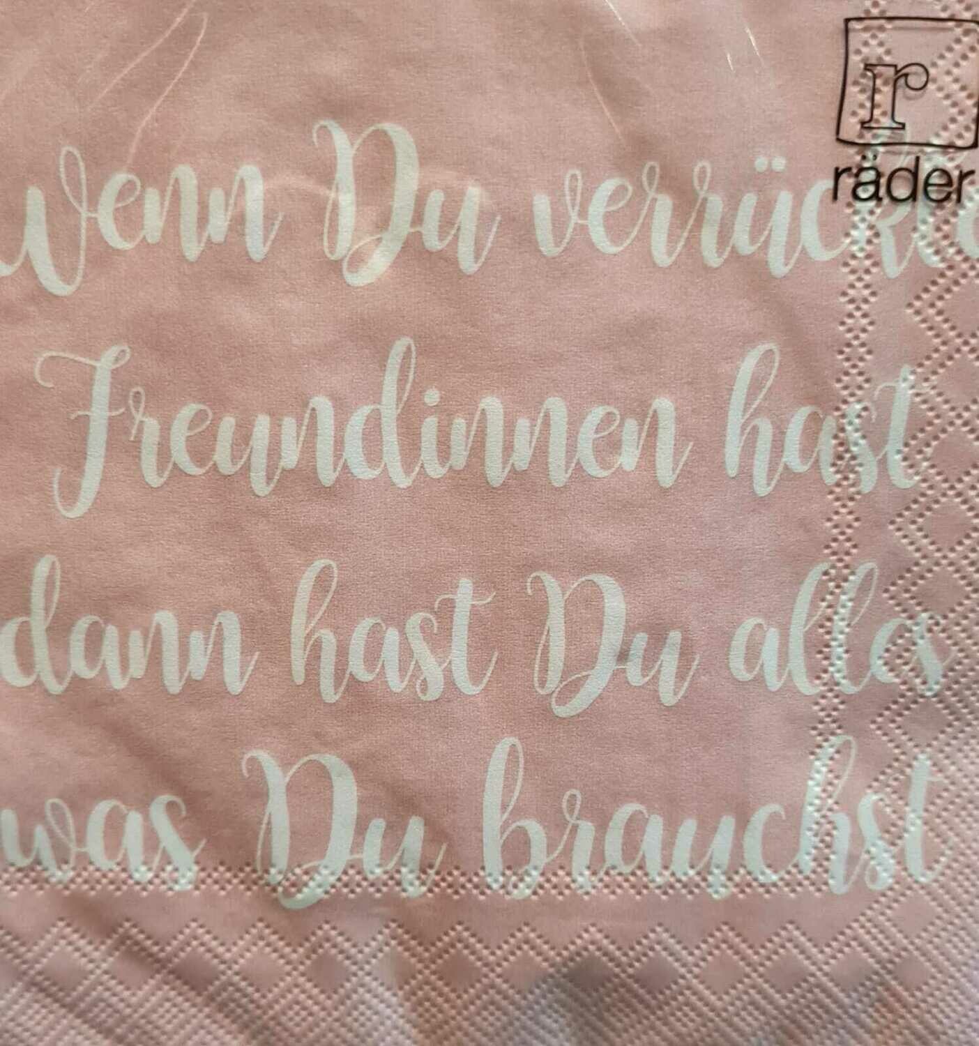 Cocktailservietten "Verrückte Freundinnen" - räder-Design