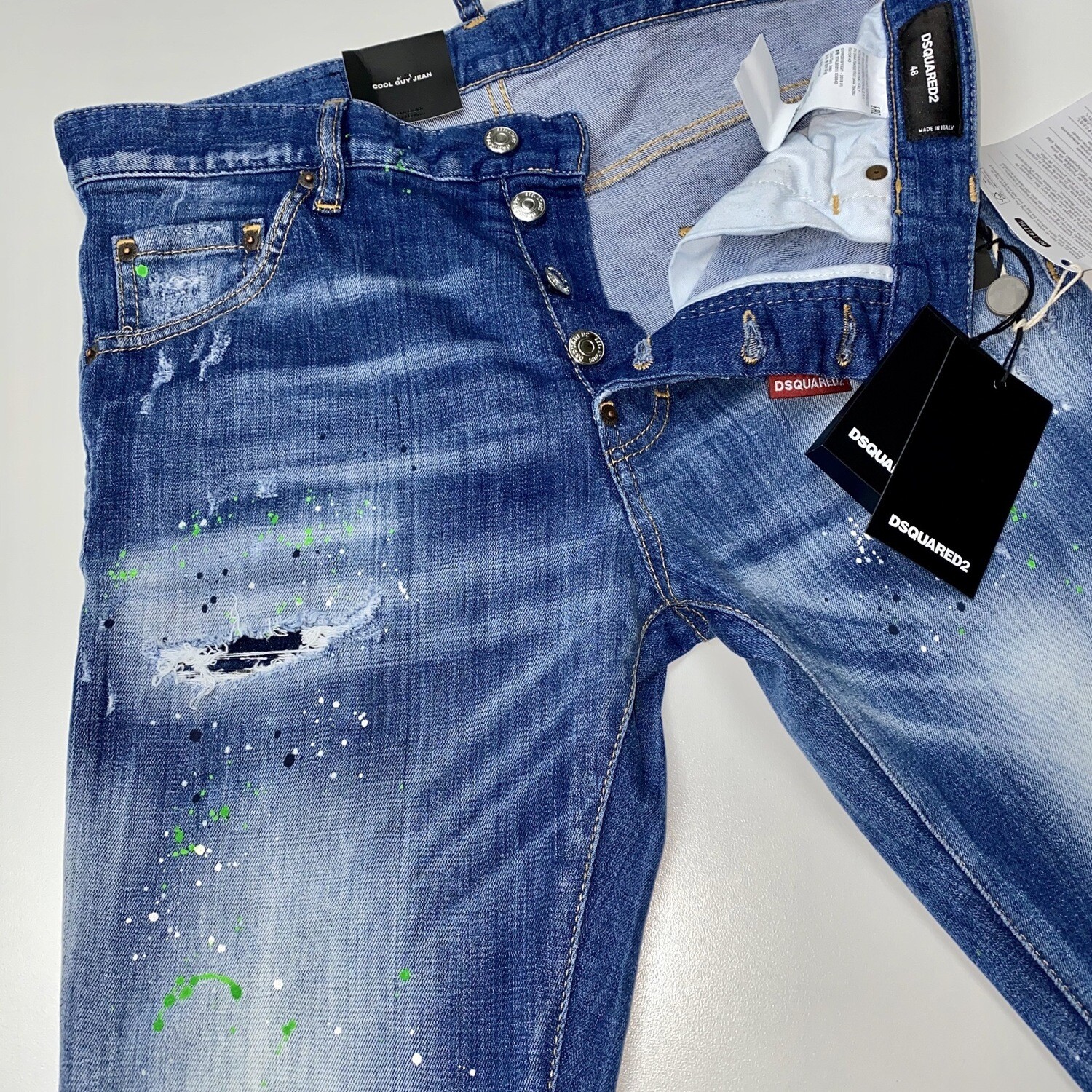 dsquared2 paint splatter jeans
