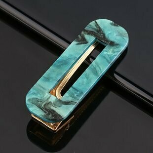 Green-Blue-Marble-Effect-Hairclip