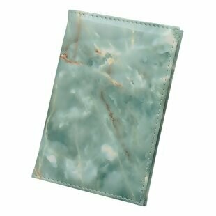 Blue/Green  Marbled Glossy Passport Holder