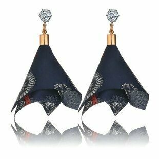 Multi colour Flower Chiffon earrings