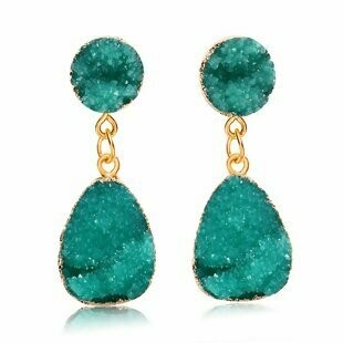 Peacock Green Earrings