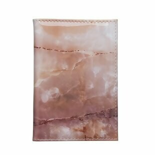 Brown Marbled Passport Holder