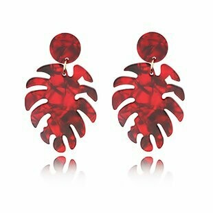 Red Leaf Earrings