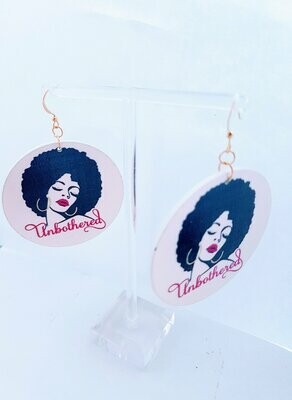 Wood unbothered earrings