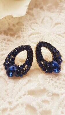Blue Classic Crystal Earrings