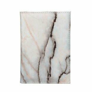 Beige Marbled Passport Holder