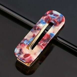 Multi colour Acrylic Marble Effect Hair clip