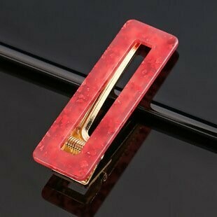 Red Geometric Effect Hair Clip