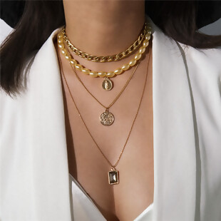 Champagne Gold Layered Necklace