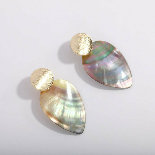 Multi colour Shell Drop Earrings