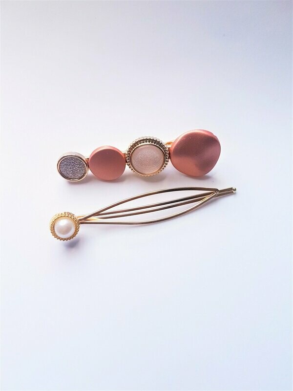 2 Piece Pink Hair Clips