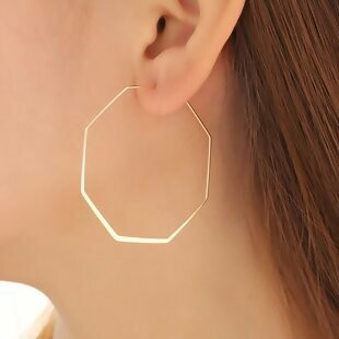 Polygon Hoop Earrings