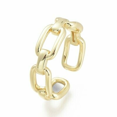 Cable Chain Cuff Open Ring