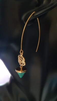 Light sea green cone earrings