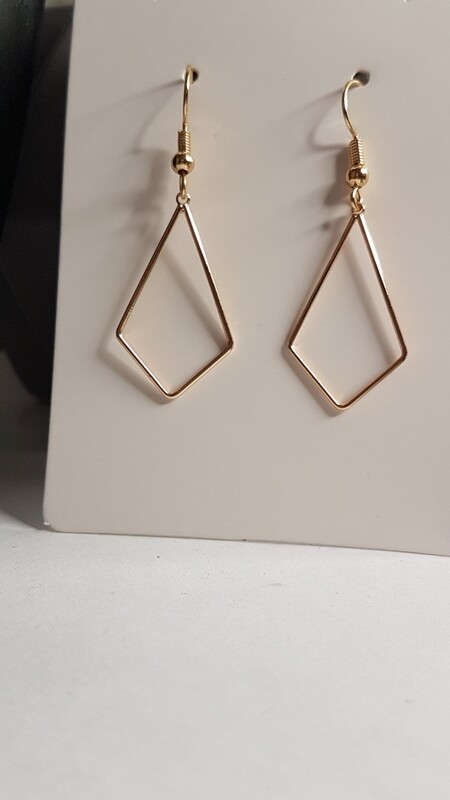 Rhombus Gold Earrings