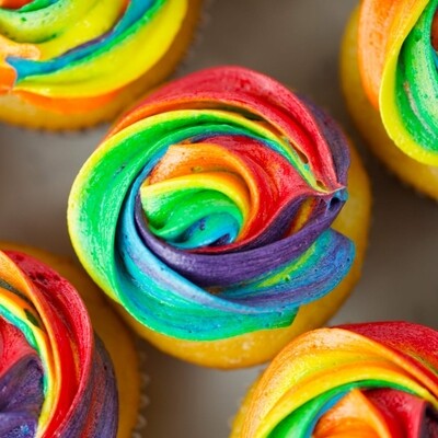 Cupcakes - Rainbow Icing