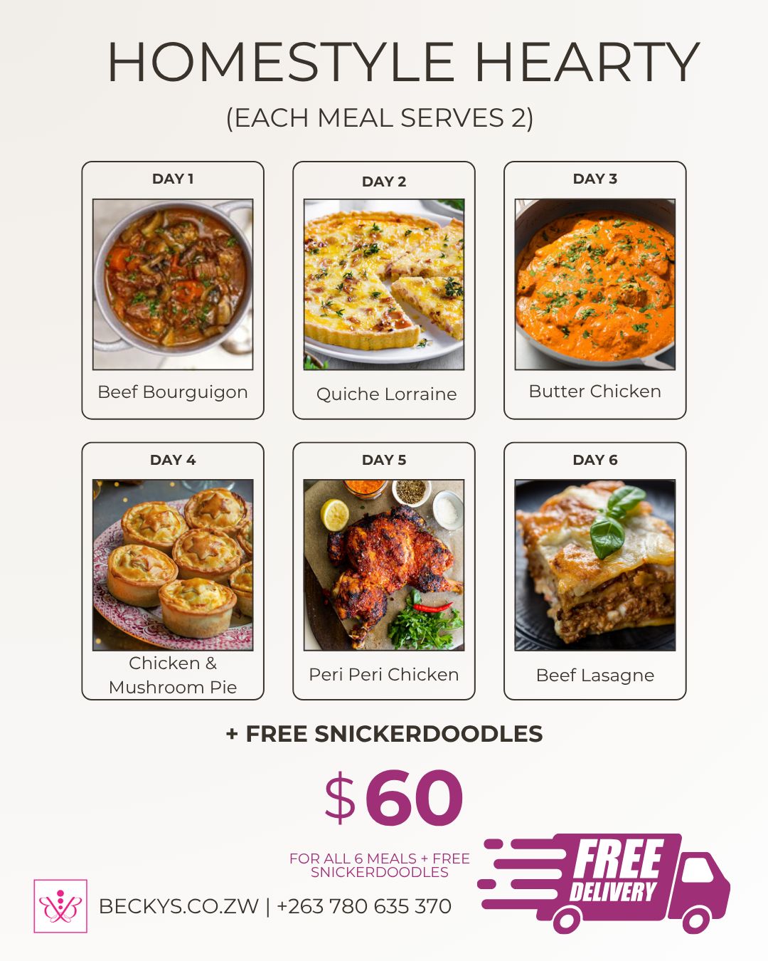 Homestyle Hearty, Size: Each meal serves 2