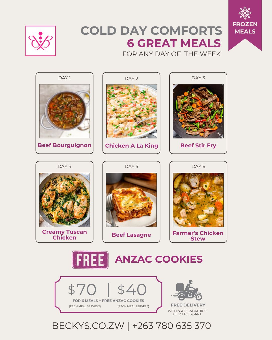 Cold Day Comforts Combo, Size: Each meal serves 2