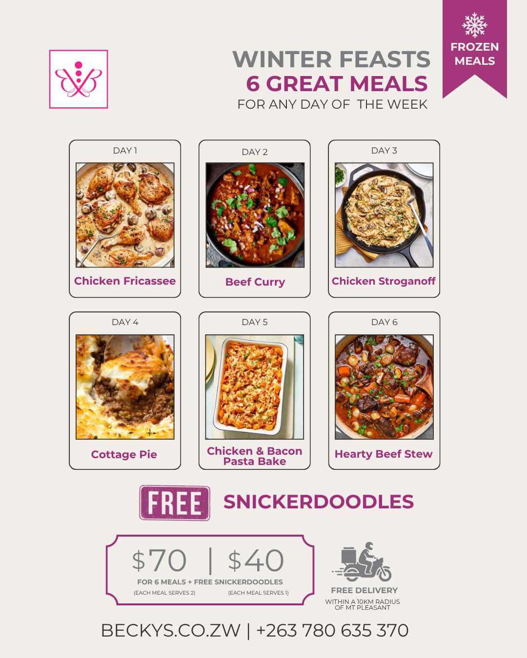 Winter Feasts Combo, Size: Each meal serves 2