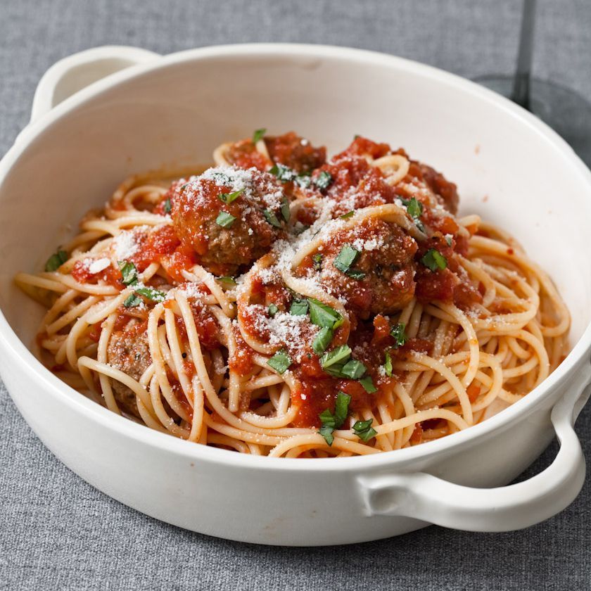 Italian Meatballs &amp; Spaghetti For 1