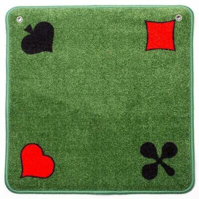 Jassteppich grün mit Piquet-Symbolen
