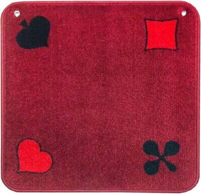 Jassteppich rot mit Piquet-Symbolen