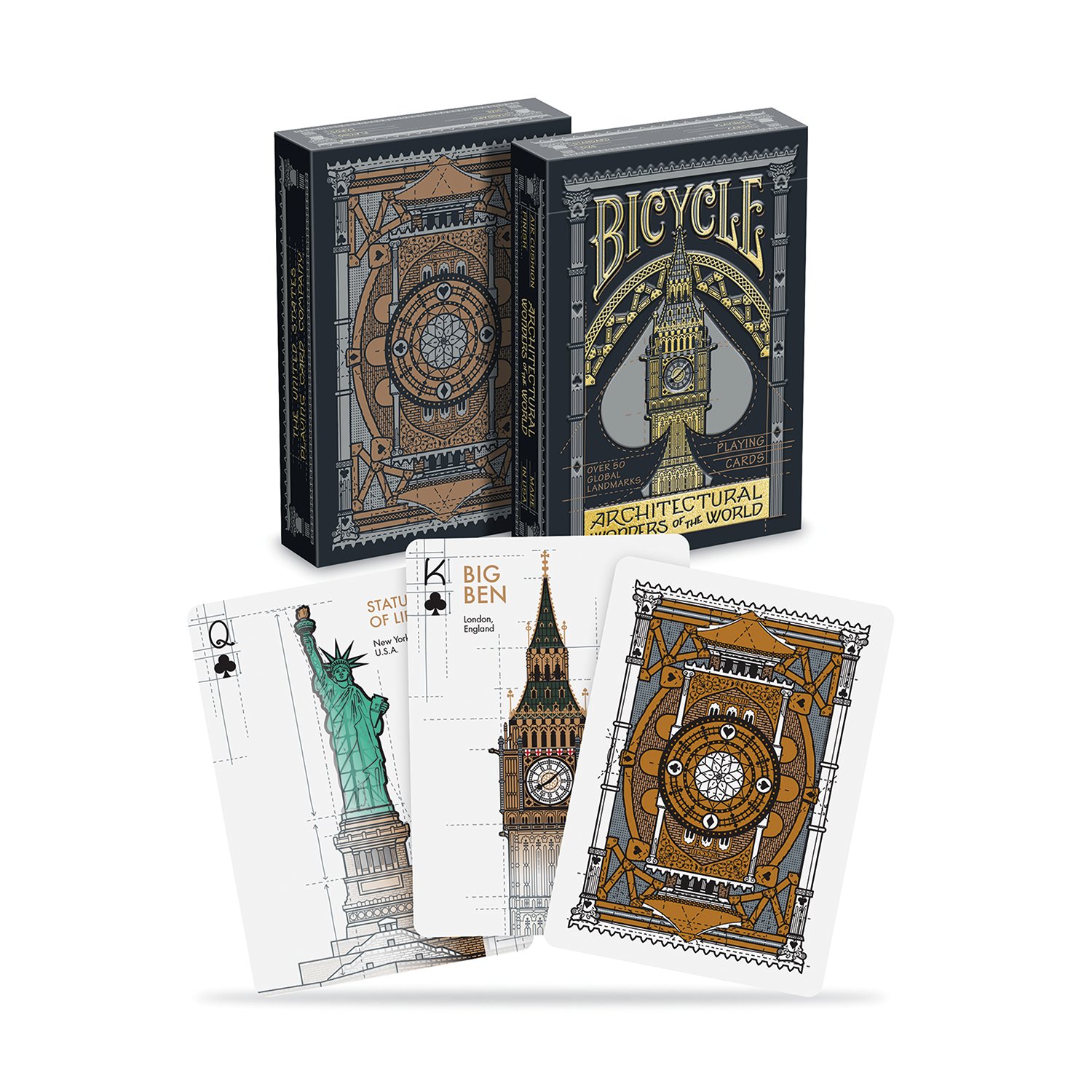 Cartes de poker Bicycle Architectural Wonders of the World