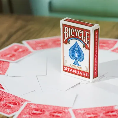Bicycle Zauberkarten Leere Vorderseite - Rückseite Rot