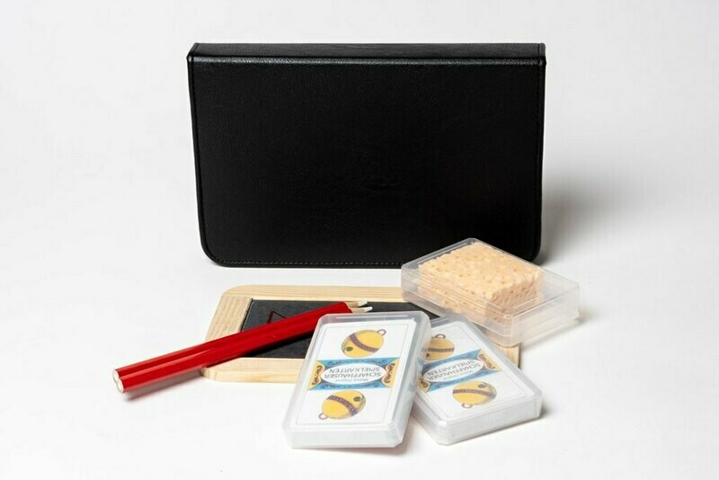 Jassetui schwarz (komplettes Jass-Set)