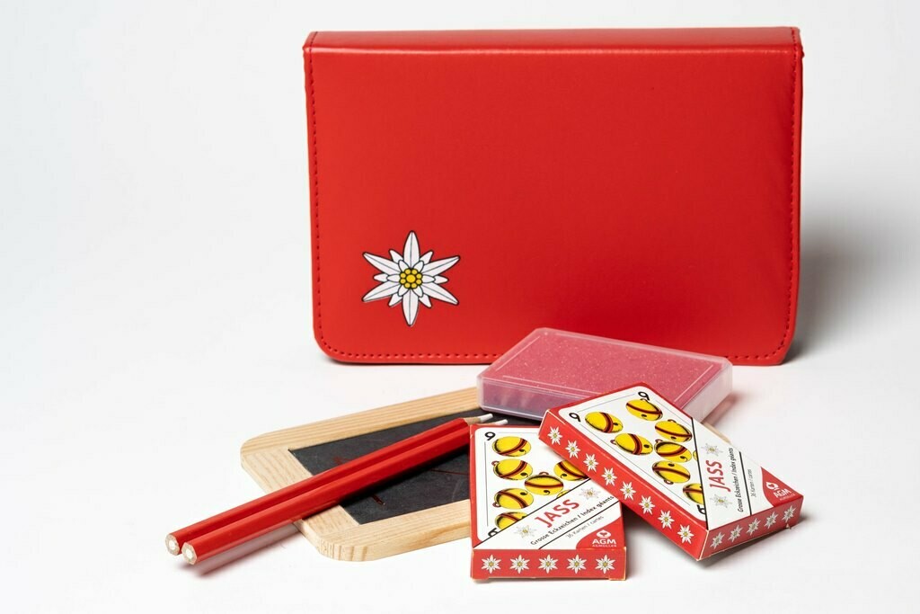 Jassetui Edelweiss (komplettes Jass-Set)