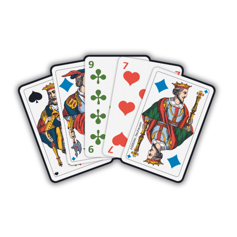 Premium Piquet-Jasskarten vierfarbig