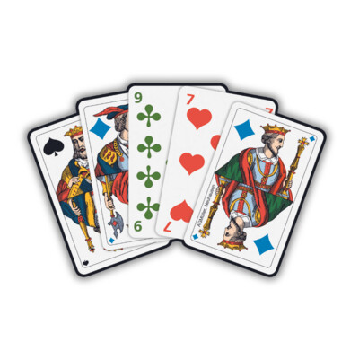 Cartes Premium Piquet Jass quadricolores