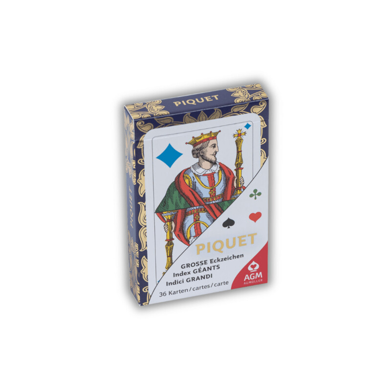 Cartes Premium Piquet Jass quadricolores