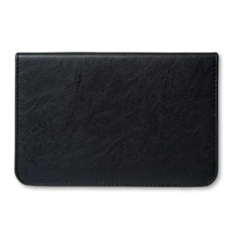 Jass-Etui Schwarz mit Edelweiss-Jasskarten